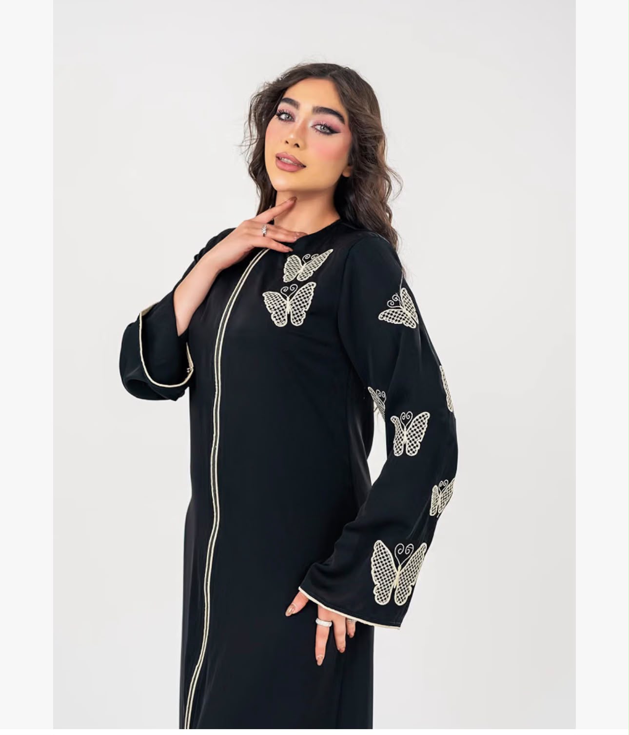 Maria Zipper Abaya