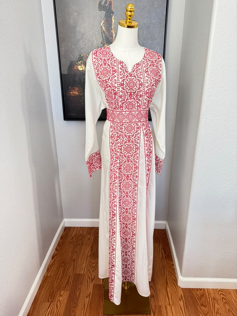 Mira Thobe, women's embroidered crepe thobe - Bonita Style