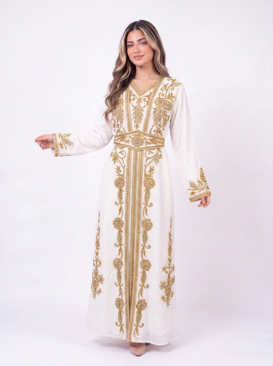 Flower Petal Kuftan model photo