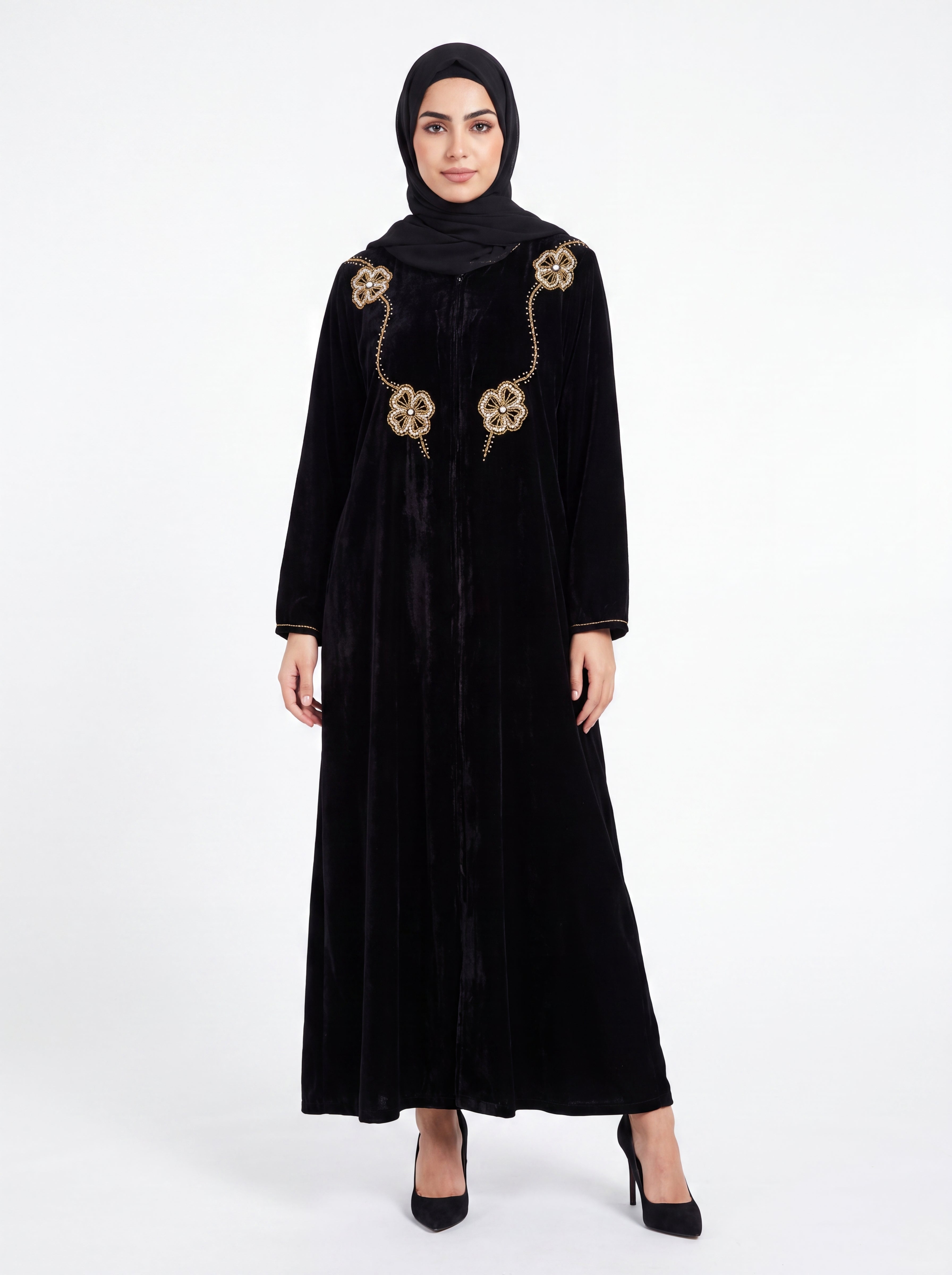 Sumaya Velvet Abaya Set